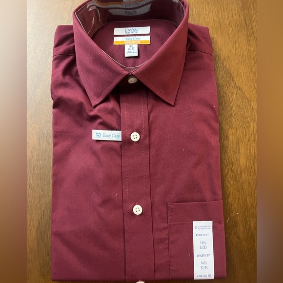 croft & barrow Other - NEW Croft And Barrow Athletic Fit Shirt 14 1/2 32/33 Long Sleeve